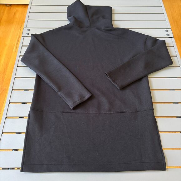 Spanx Air Essentials Tunic Sweater Women's XS Black Long Sleeve Turtleneck Slit - Picture 3 of 7